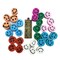 Rainbow Colored Polymer Clay Smiley Face Beads (32x) (K137)